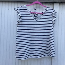 Stripped Backless Womens Top Size Xl