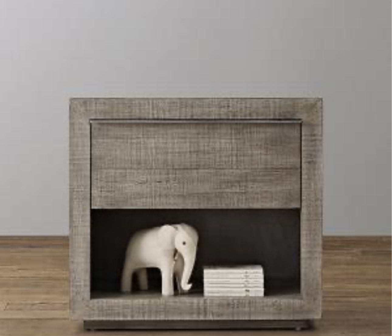 Restoration Hard Ware Thayer Open Nightstand Timber Ash Tmah