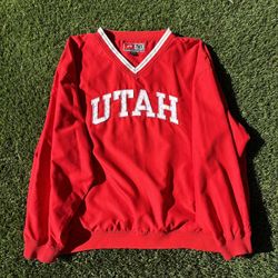Utah Utes Red Pro Player Vintage Classic Pullover Sweatshirt 