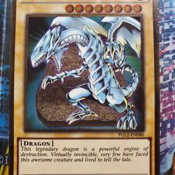 Yugioh Blue Eyes White Dragon Gold Rare 1st Edition PGL2