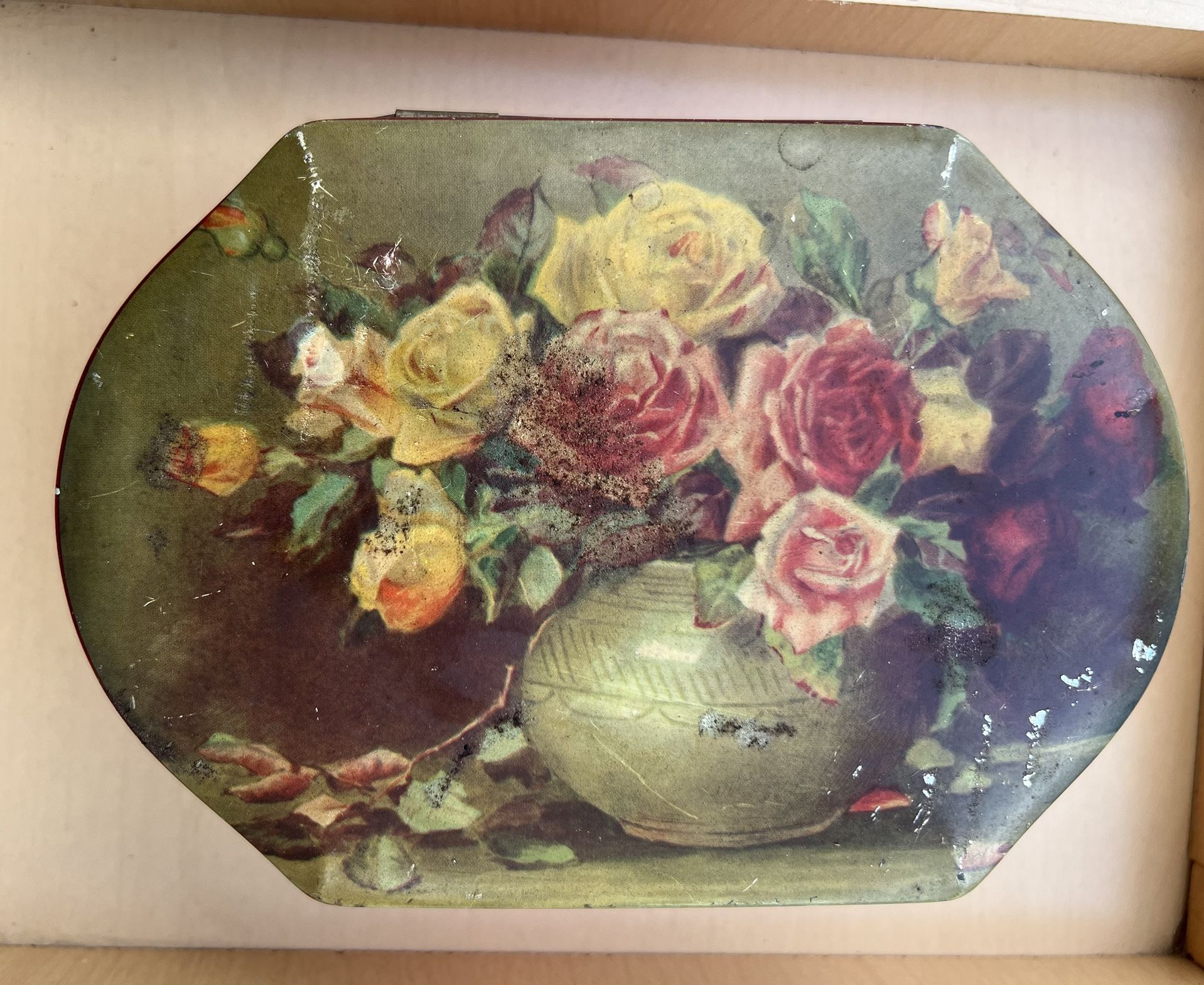 Vintage Riley's Toffee Floral Tin