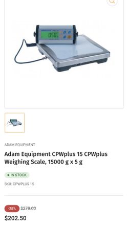 AE ADAM CPW PLUS-15 33LB MAX DIGITAL BENCH TOP SCALE