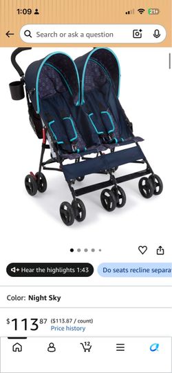 Like new double stroller