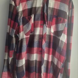 Red Flannel With Hoodie