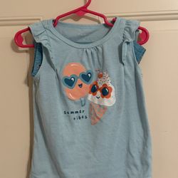 Carter's Just One You Toddler Girls 3T Summer Vibes Tank Top Blue
