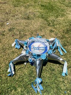 Large Los Angeles Dodgers Star Piñata Party Decoration Baseball Theme