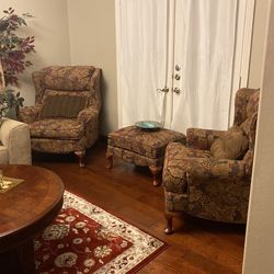 Drawing Room, Sofa Arm Chair Set And An Ottoman
