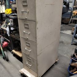 File Cabinet On Cart / Casters Metal Sheetmetal Display Movie Scene Background
