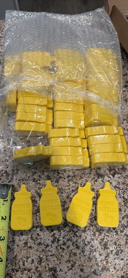 50 Yellow Baby Bottle Shaped souvenir soap Baby Shower Favors