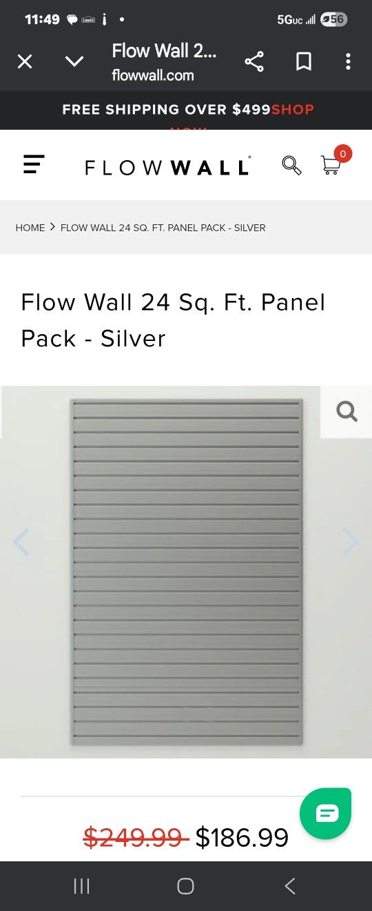 Flow Wall 6 Panel Pack 24 Sq. Ft. Silver Slatwall,All Products : American Fashion Style Bags On Sale