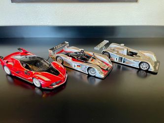 1/18 Scale Diecast Race Car Lot - Ferrari, Audi LMP, Cadillac LMP (No Boxes)