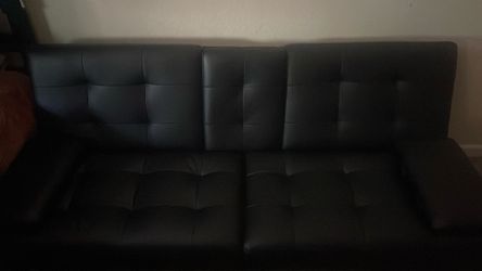 Abbigale 65.8'' Faux Leather Reclining Foldable Couch