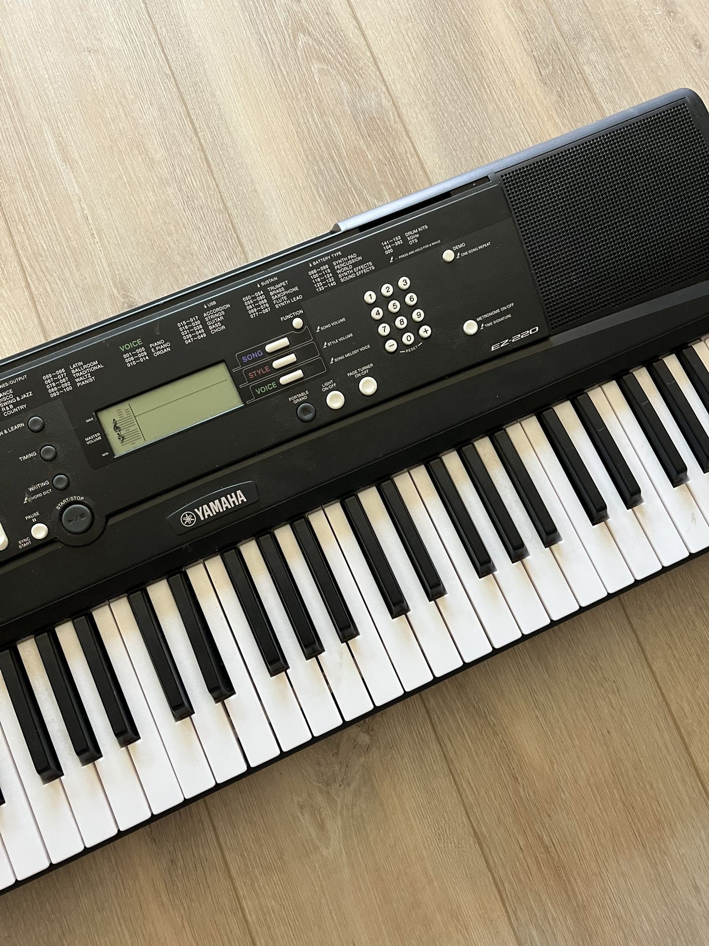 61 Key Yamaha Ez 220 Dimensions Yamaha EZ 220 Black 61 Key Lighted