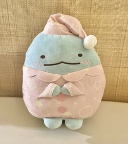 BRAND NEW W/ TAG • Large Sumikkogurashi Tokage Blue Dinosaur In PJs Plush 