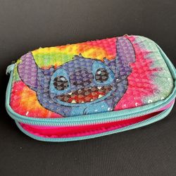 Disney Stitch Tie-Dye Sequin Pencil Pouch In great conditions