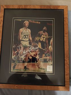 Magic And Bird Signed And Framed