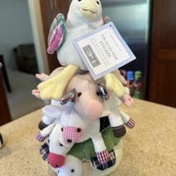Pottery Barn Kids Fun on Farm Stacker Rings Plush Toy NEW