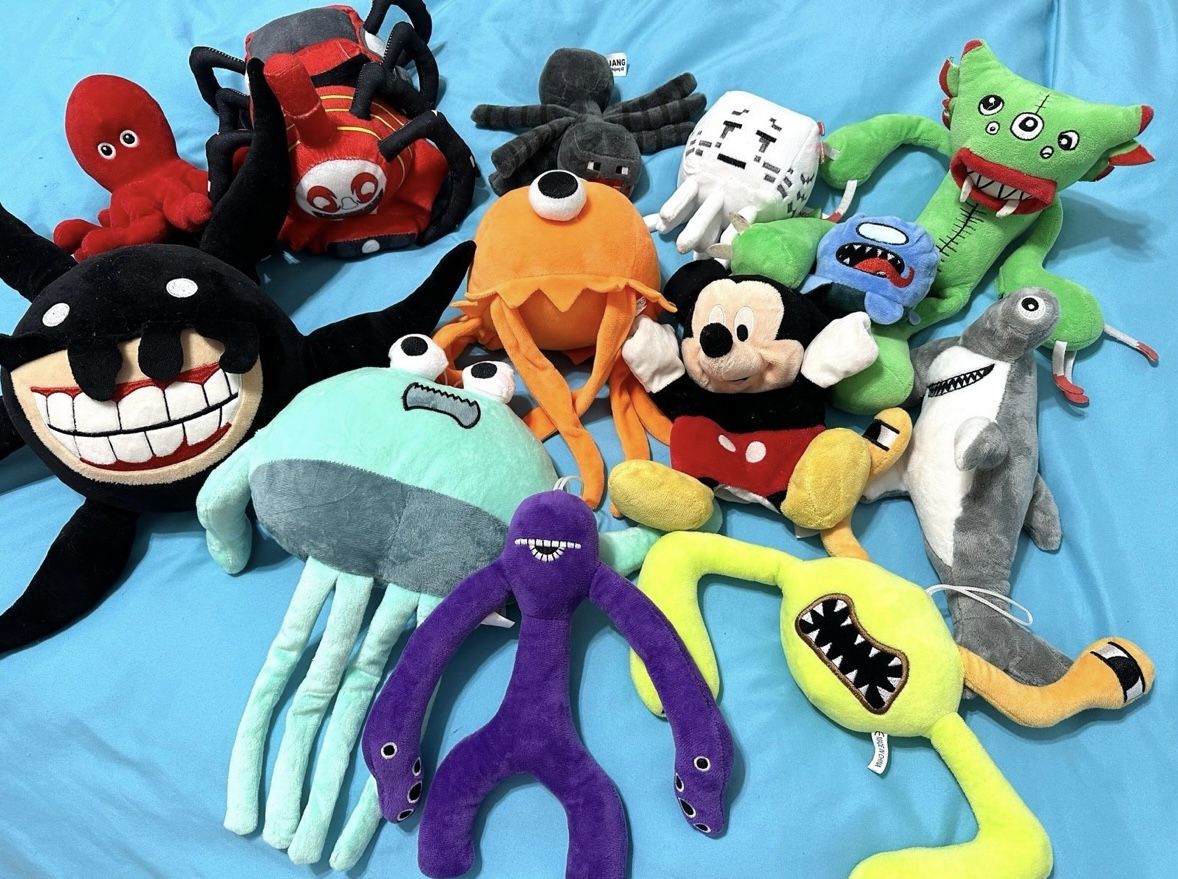 Collection Of Plush Monsters Toys