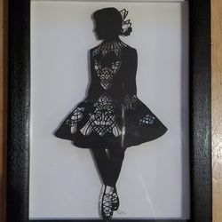 Irish Dancer Framed Silhouette 
