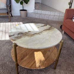 Marble round coffee table