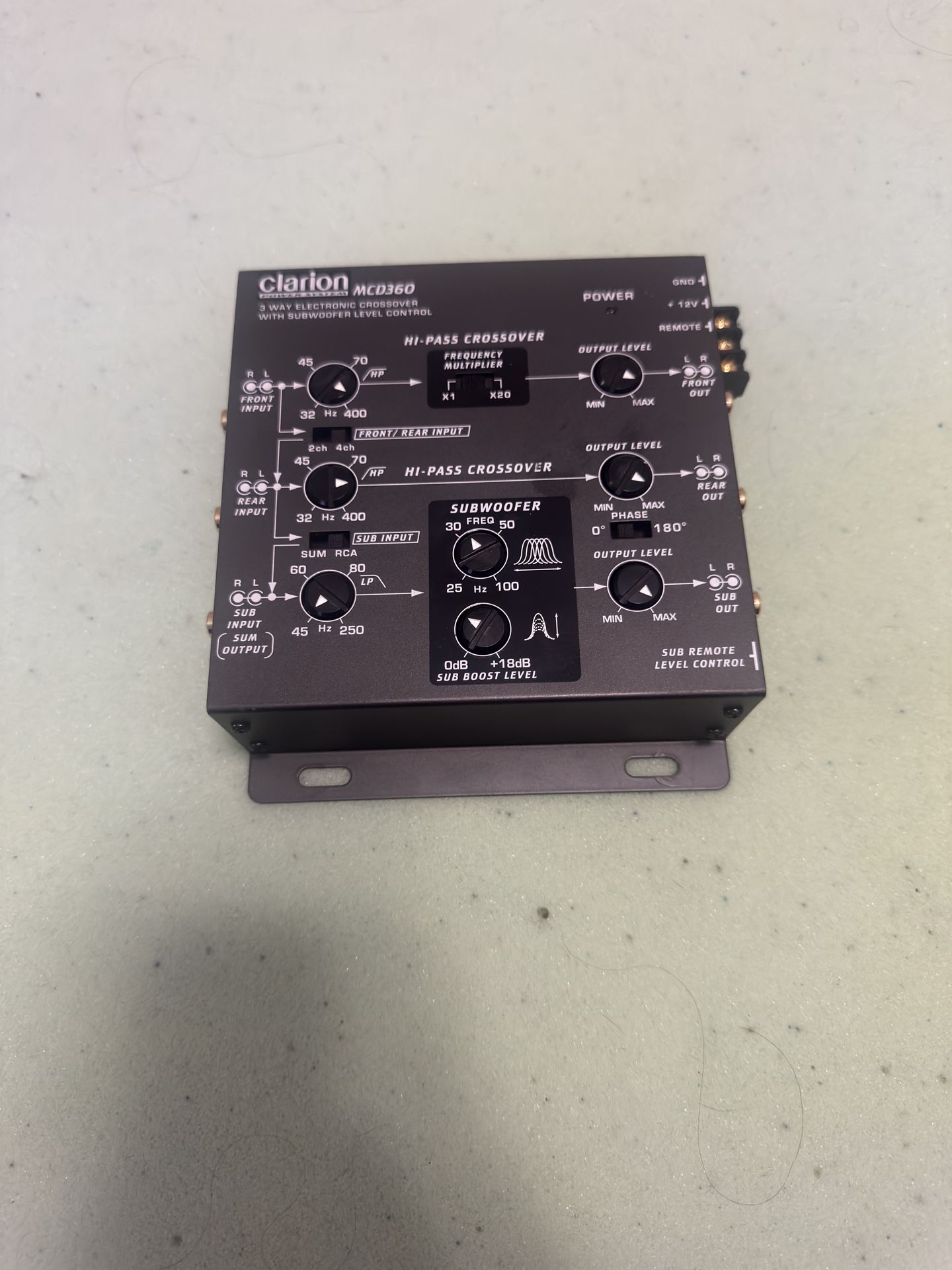 Clarion 3 Way 6 Channel Electronic Crossover