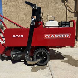 Classen SC-18 Sod Cutter – 1.7 Hours – Honda GX160 – Like New Condition