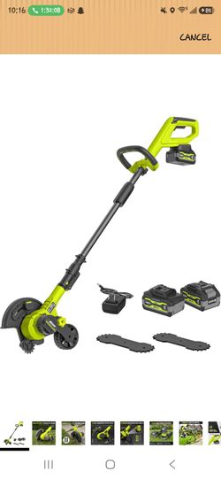 Cordless lawn edger
