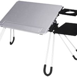 LD05-S Silver Aluminum Collapsible Laptop Table - NEW