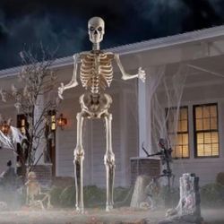 Home Accents Holiday 12 ft. Giant-Sized Skeleton Halloween Decoration with LifeEyes LCD Eyes