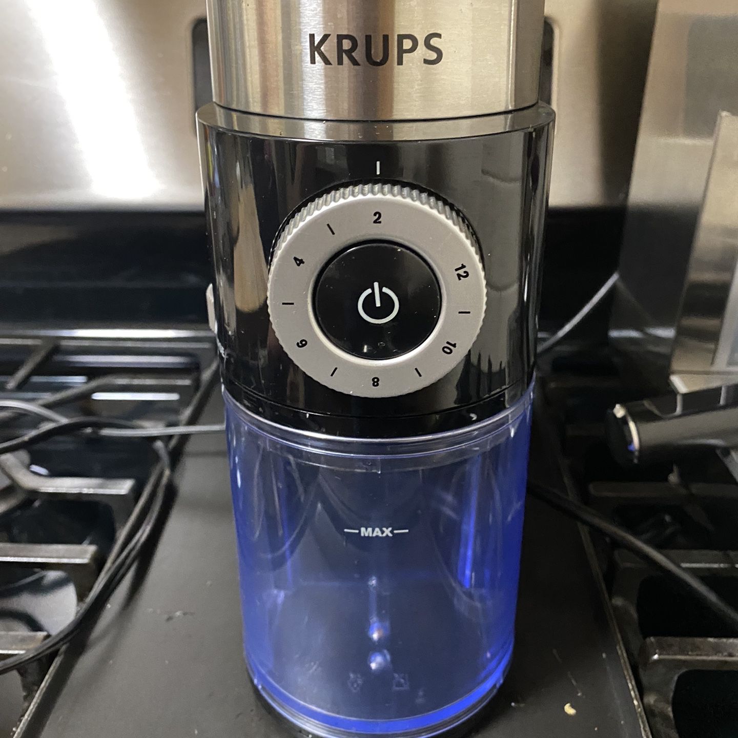 Krups Precision Plastic and Stainless Steel Flat Burr Grinder for
