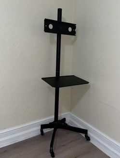 Rolling TV Floor Stand with Shelf