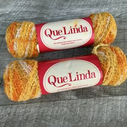 Lot of 2 Vintage Berocco Que Linda 95% Wool 5% Nylon Yarn