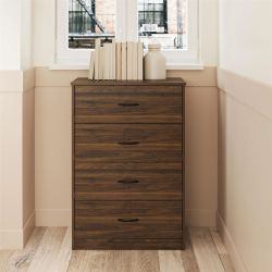 Mainstays Classic 4 Drawer Dresser, Walnut