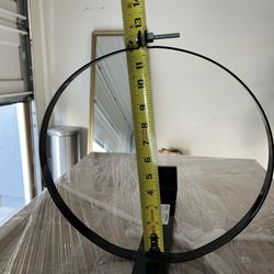 12” Cylinder Holder Black Finished Stainless Steel