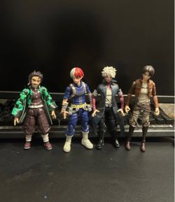 Anime Action Figure Lot of 4