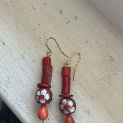 CORAL. BRANCH & Cloisonné Bead $15.00 