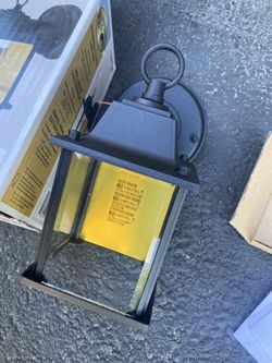 Hampton Bay Black Exterior Wall Light