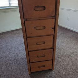 Wooden Dresser With Matching Frame