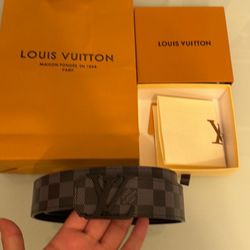 Louis Vuitton Black Checker Belt 