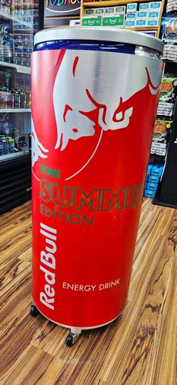 Red Bull Energy Drink Ice Barrel Cooler on Wheels - Great Condition!