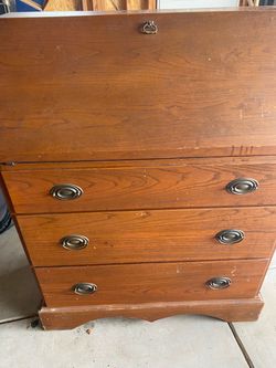 Vintage Wood Slant Front Desk