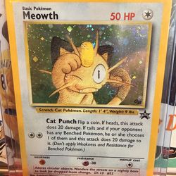 Pokemon Cards / Vintage / Holographic Meowth Promo