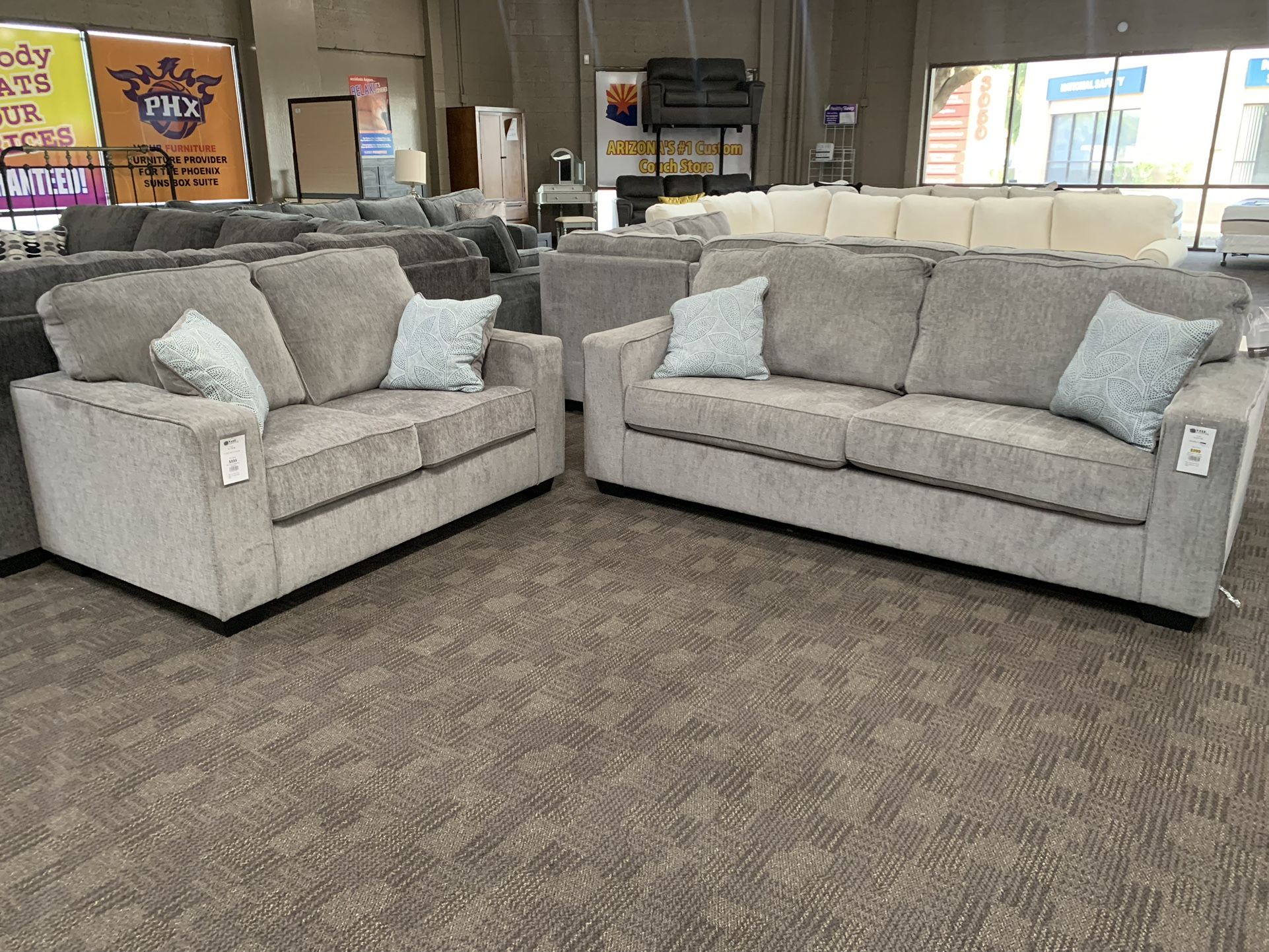 Grey Sofa Couch Set