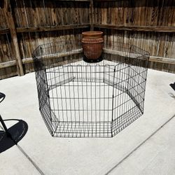 Foldable Metal Dog Playpen Gate/Puppy Kennel 8 Panels, 30 Inch Height