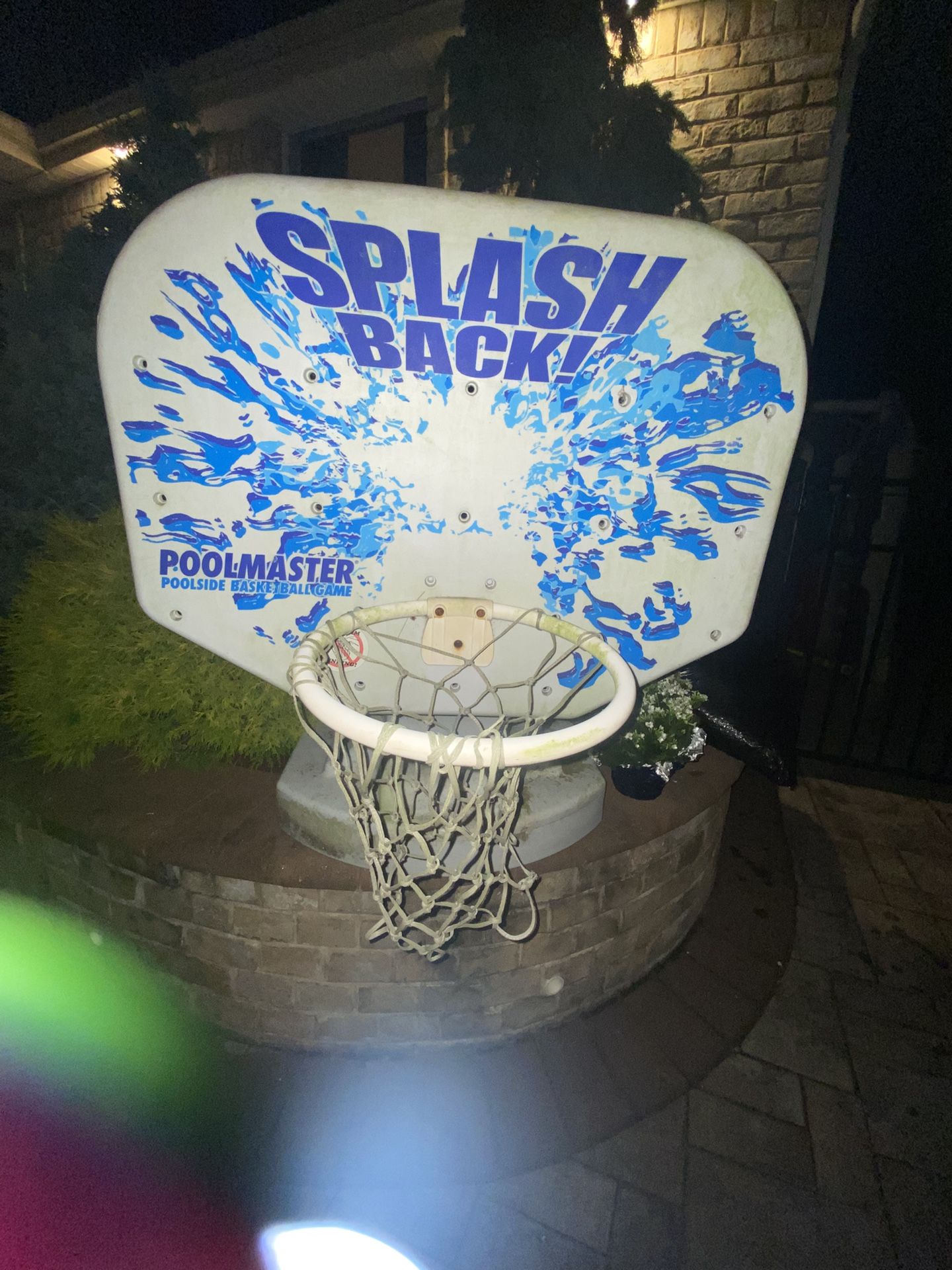 Basketball hoop for the pool