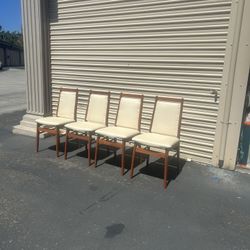 Mid Century Modern Teak Dining Chairs By Gangson Mobler.