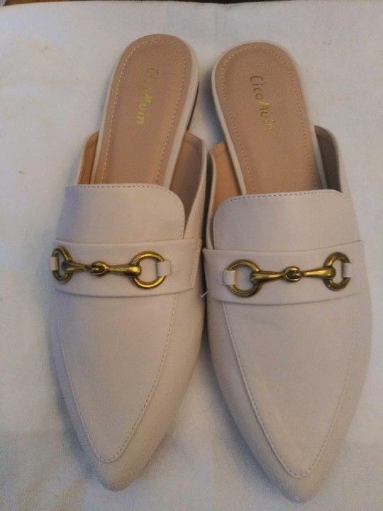 Buckle Mule Size 9 Shoes. Brand new, never worn. $30