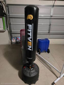 FITVEN 70'' Freestanding Punching Bag with Boxing Gloves
