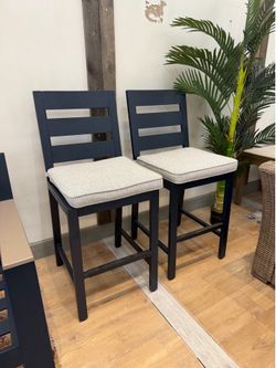 Aluminum Bar Stools (Very Dark Blue) *New Patio furniture*
