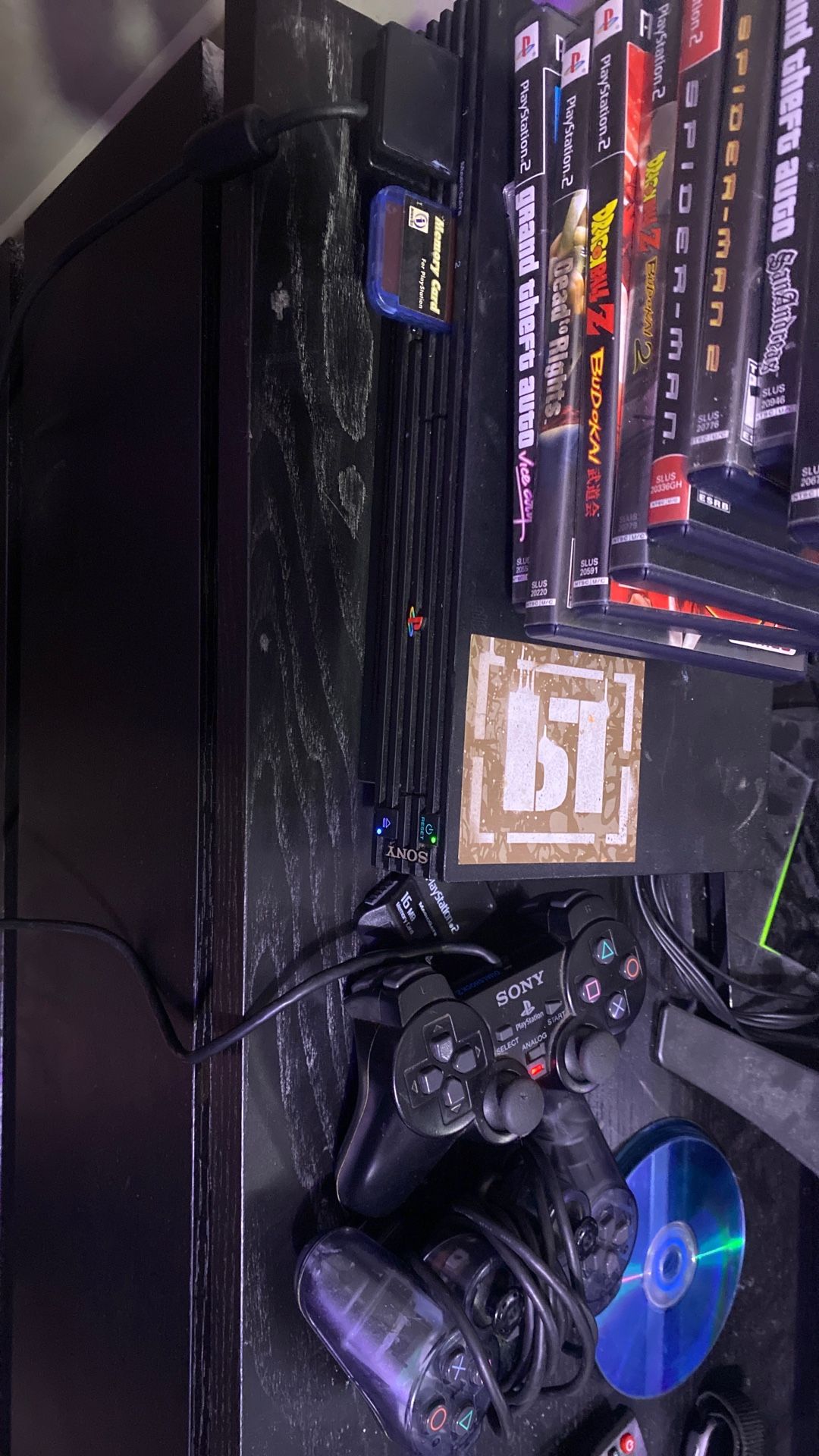 PS2 With Games , 2 Controllers And Memory Cards